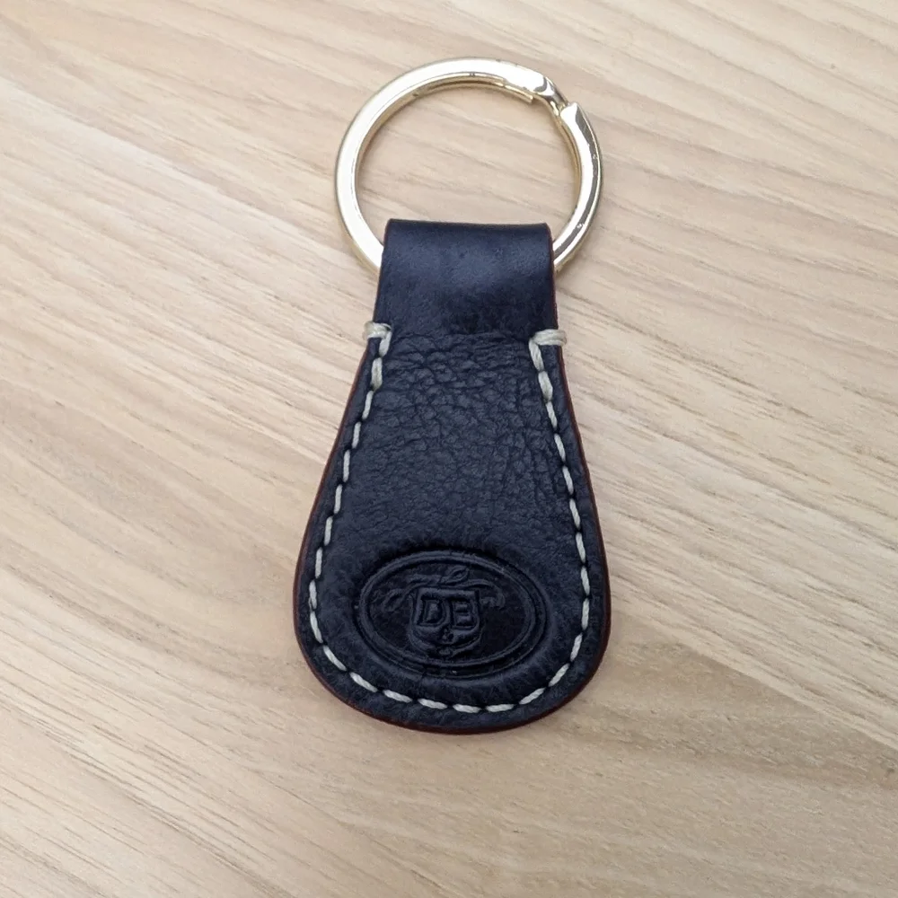 Blue leather Dooney & Bourke key ring